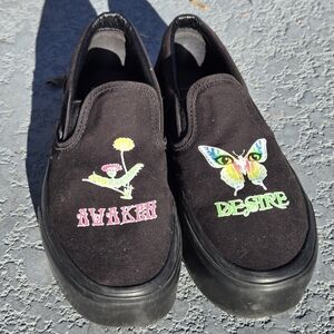 VANS Slip On Morph Blackout Platform M 8 W 9.5 Awaken Desire Glows in the Dark
